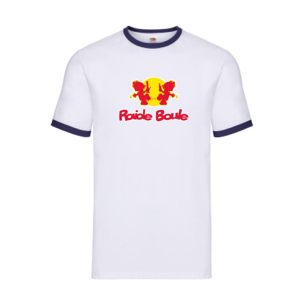 RaideBoule - Tee shirt parodie Homme -Fruit of the loom - Ringer Tee