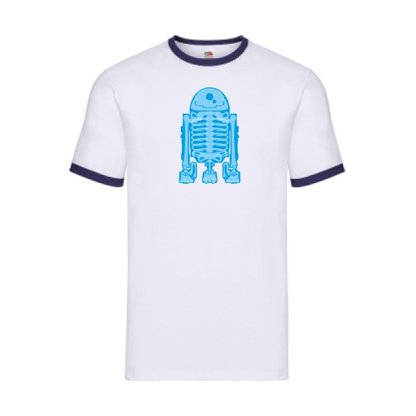 Droid Scan - T-shirt ringer robot pour Homme -modèle Fruit of the loom - Ringer Tee - thème science fiction-