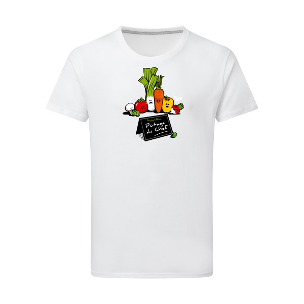 Potage du Chef - T-shirt léger rigolo Homme - modèle SG - Men -thème humour cuisine et top chef-