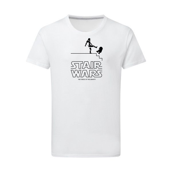 STAIR WARS -T-shirt léger humour Homme -SG - Men -thème parodie star wars -