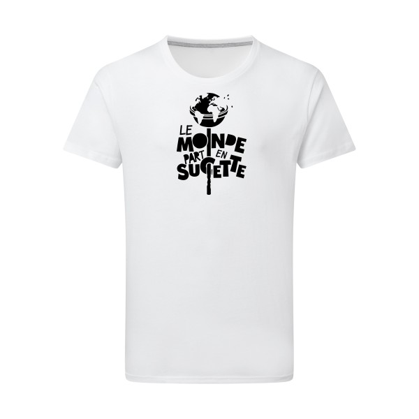 Le Monde part en Sucette - T-shirt léger à message -Homme - thème original -