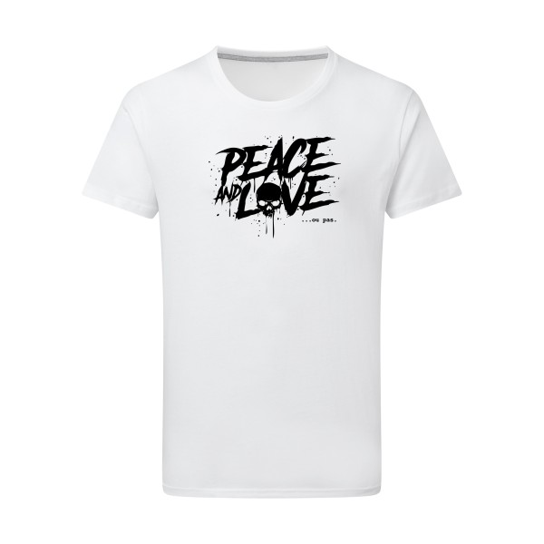 Peace or no peace - T shirt tête de mort Homme - modèle SG - Men -