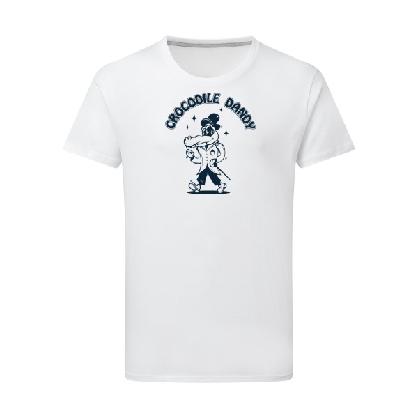 Crocodile dandy - T-shirt léger rigolo Homme - modèle SG - Men -thème cinema et parodie -