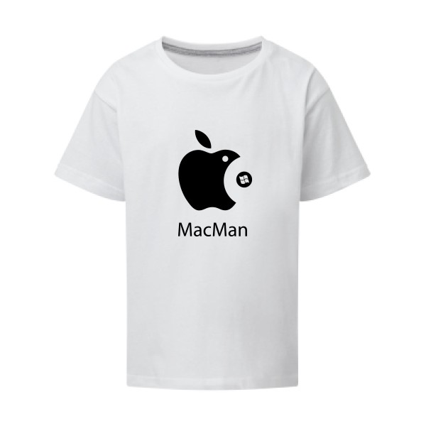 MacMan - T-shirt enfant vintage pour Enfant -modèle SG - Kids - thème retro et jeux videos -