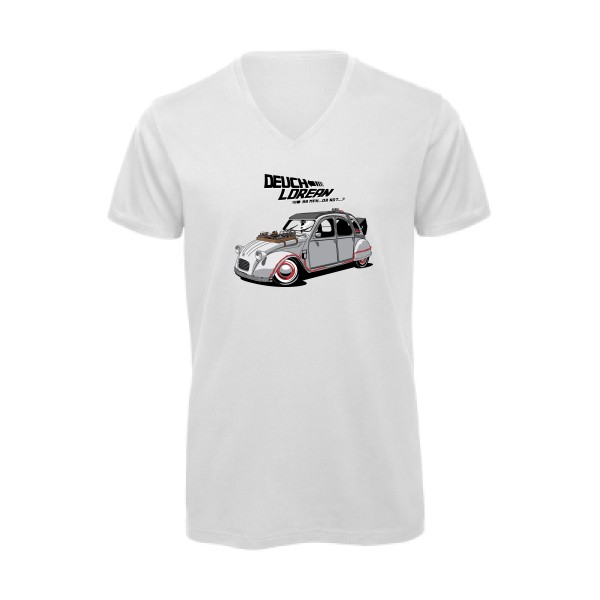DEUCHLOREAN - T-shirt bio col V thème automobile - vêtement original pour  Homme -