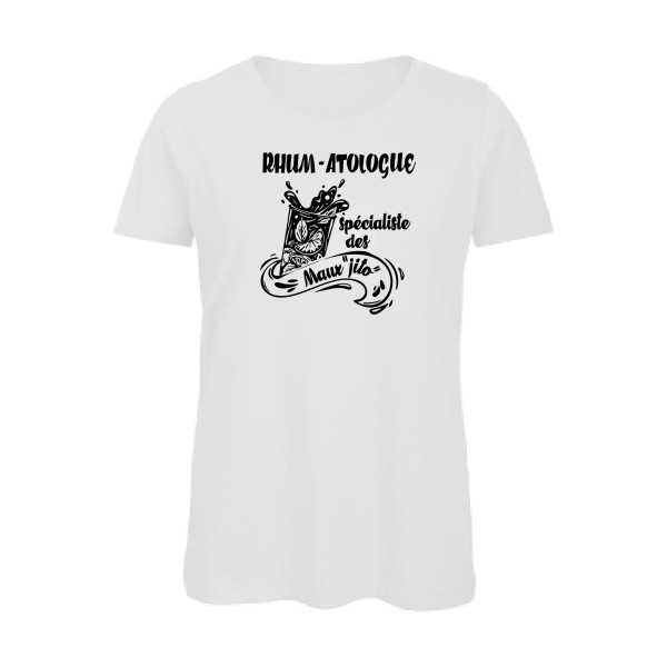 Rhum-atologue - B&C - Inspire T/women Femme - T-shirt femme bio musique - thème humour et alcool -
