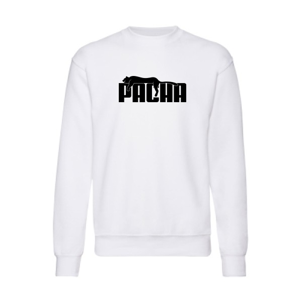 Pacha - Sweat shirt parodie humour Homme - modèle Fruit of the loom 280 g/m² -thème humour et parodie -