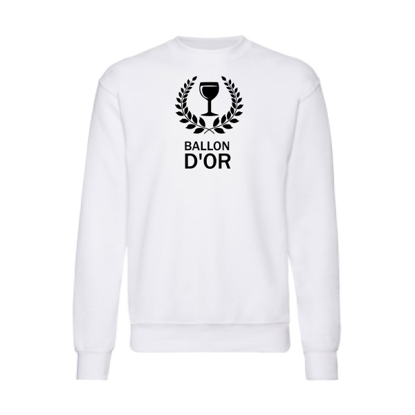ballon d'or- Sweat shirt humour foot -Fruit of the loom 280 g/m²
