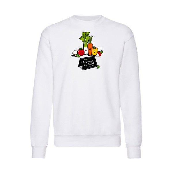 Potage du Chef - Sweat shirt rigolo Homme - modèle Fruit of the loom 280 g/m² -thème humour cuisine et top chef-