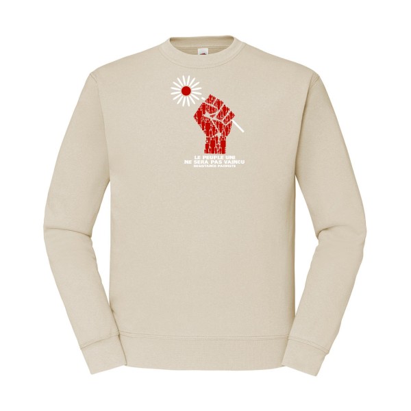 Resistance Pacifiste - Sweat shirt original Homme  -Fruit of the loom 280 g/m² - Thème peace and love -