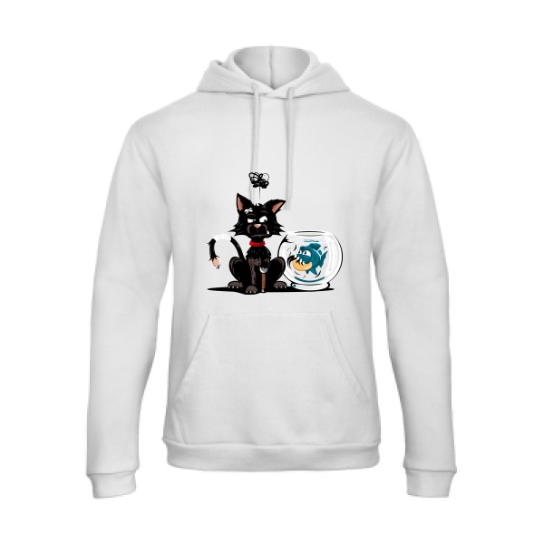 Piranha- T shirt chat et poisson - B&C - Hooded Sweatshirt Unisex 