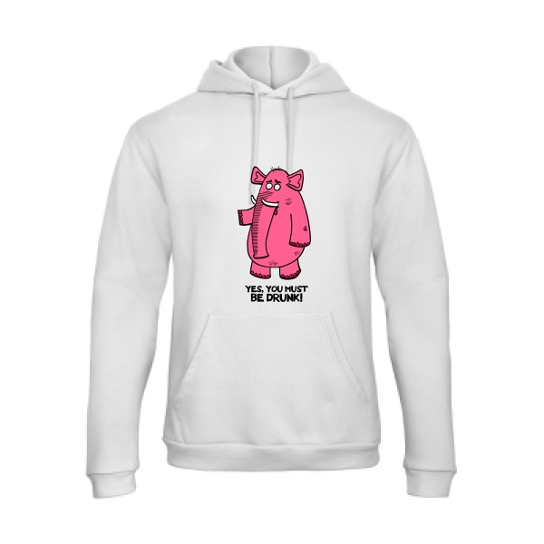 Sweat capuche original  Homme - Pink elephant -