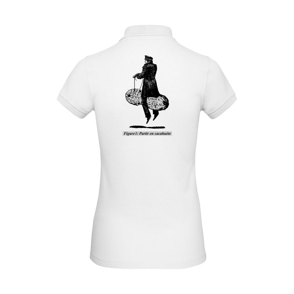 Partir en cacahuète- T-shirts originaux Femme- modèle B&C - Inspire Polo /women -