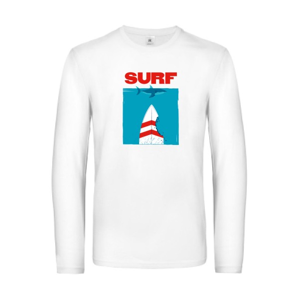 SURF -T-shirt manches longues sympa  Homme -B&C - E190 LSL -thème  surf -