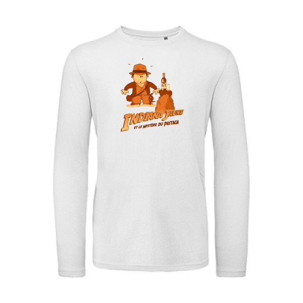 Indiana - T-shirt bio manches longues Homme alcool - B&C - T Shirt organique manches longues - thème alcool et parodie-