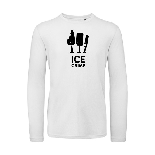 T-shirt bio manches longues original Homme  - Ice Crime - 