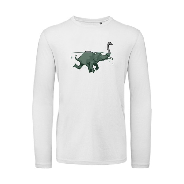 Loch Ness Attraction -T-shirt bio manches longues geek original Homme  -B&C - T Shirt organique manches longues -Thème geek original -