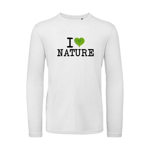 T-shirt bio manches longues Homme original sur le thème de l'écologie - Naturophile - 