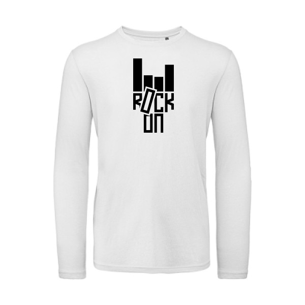 Rock On ! -Tee shirt rock Homme-B&C - T Shirt organique manches longues