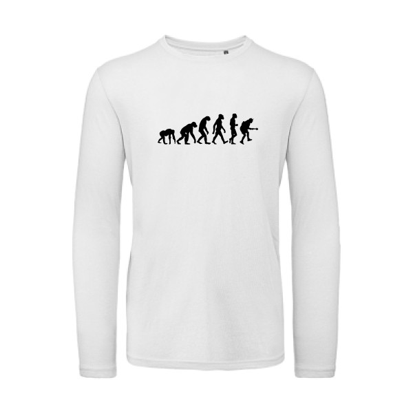 Rock Evolution - T shirt original Homme - modèle B&C - T Shirt organique manches longues - thème rock et vintage -