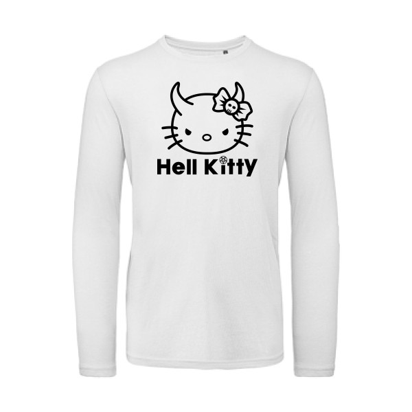 Hell Kitty - Tshirt rigolo-B&C - T Shirt organique manches longues