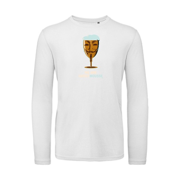 anonymous t shirt biere - anonymousse -B&C - T Shirt organique manches longues