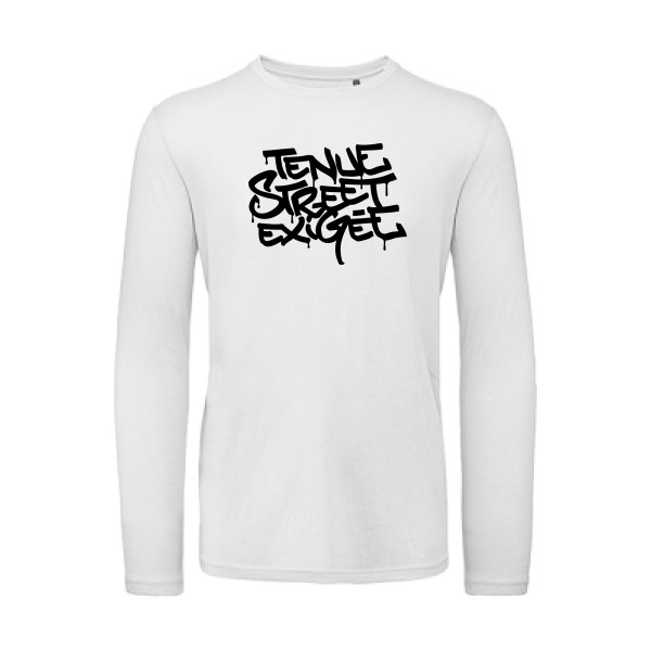 Tenue street exigée -T-shirt bio manches longues streetwear Homme  -B&C - T Shirt organique manches longues -Thème streetwear -