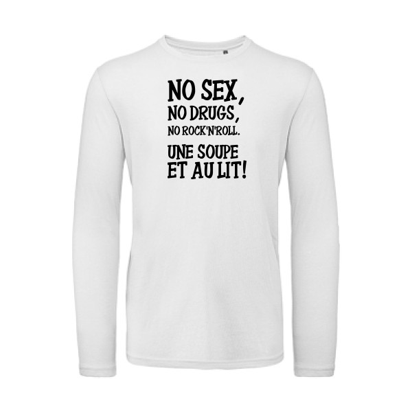 NO... - T-shirt bio manches longues  rock - modèle B&C - T Shirt organique manches longues -thème musique et rock'n'roll-