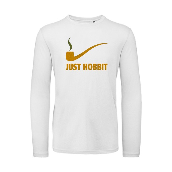 Just Hobbit - T-shirt bio manches longues seigneur des anneaux Homme - modèle B&C - T Shirt organique manches longues -thème cinema -