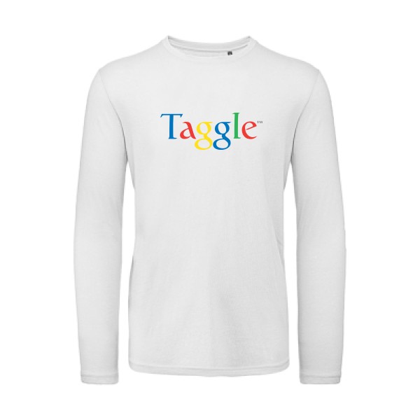Taggle - T-shirt bio manches longues parodie - Thème t shirt humoristique- B&C - T Shirt organique manches longues -
