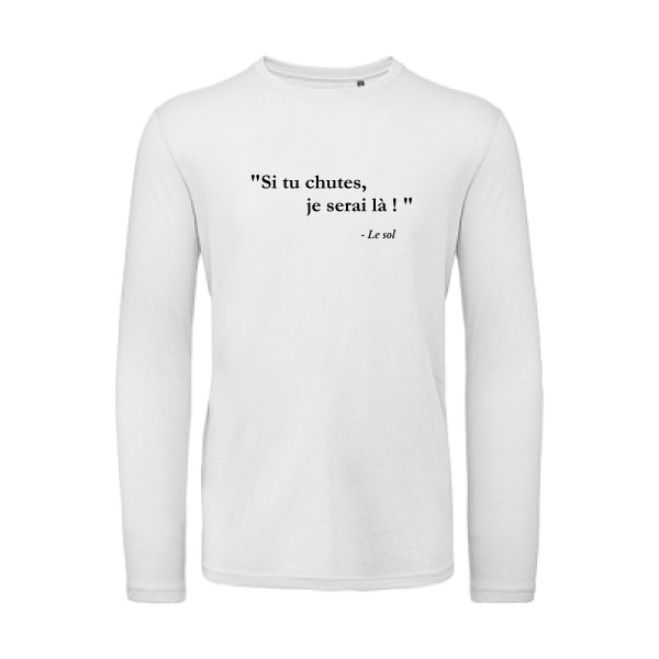 Bim! - T-shirt bio manches longues avec inscription -Homme -B&C - T Shirt organique manches longues - Thème humour absurde -