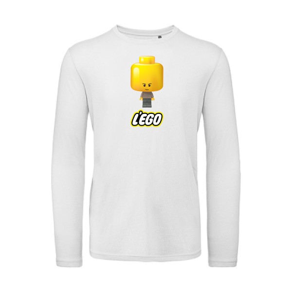L'EGO-T-shirt bio manches longues humoristique - B&C - T Shirt organique manches longues- Thème parodie -