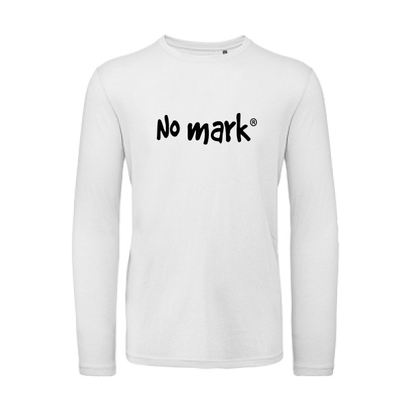 No mark® - T-shirt bio manches longues humoristique -Homme -B&C - T Shirt organique manches longues -