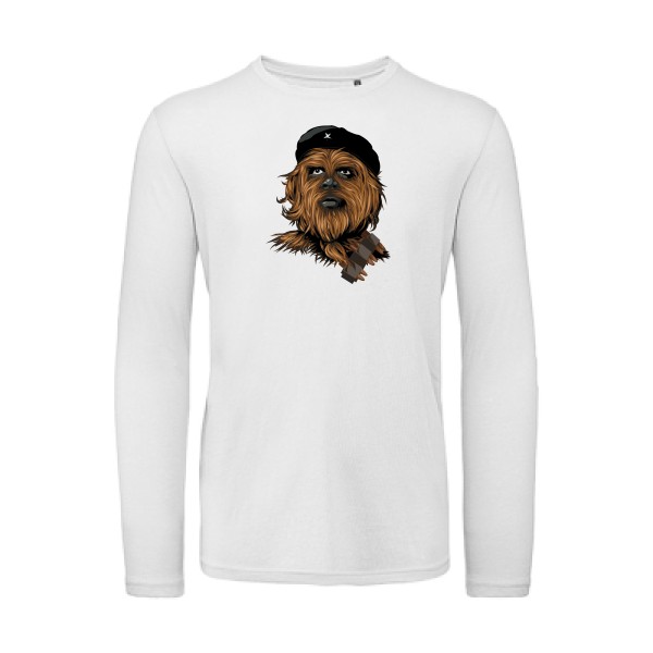 Chewie guevara -T-shirt bio manches longues  parodie Homme  -B&C - T Shirt organique manches longues -thème  cinema - 