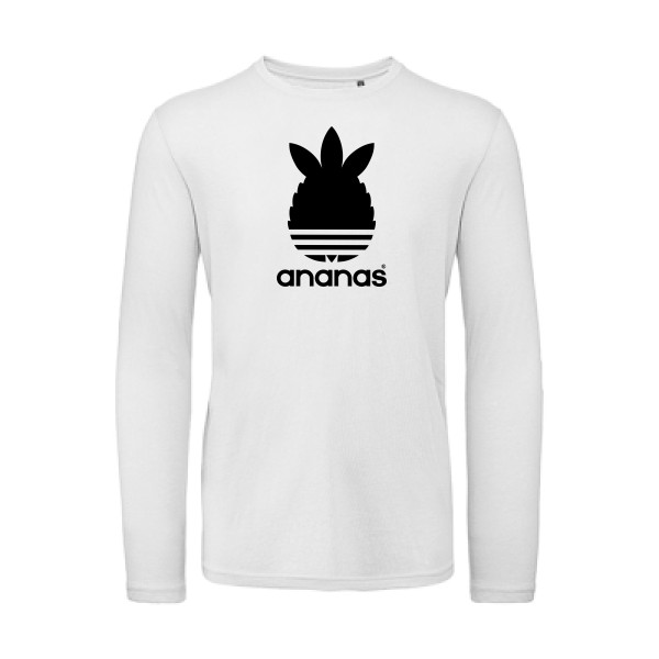 ananas -  Modèle B&C - T Shirt organique manches longues - thème t shirt marrant -