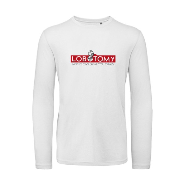 Lobotomy - T-shirt bio manches longues geek Homme  -B&C - T Shirt organique manches longues - Thème geek et gamer -