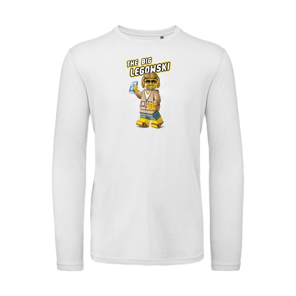 The big Legowski v3 - T-shirt bio manches longues vintage  - modèle B&C - T Shirt organique manches longues -thème parodie et cinéma -