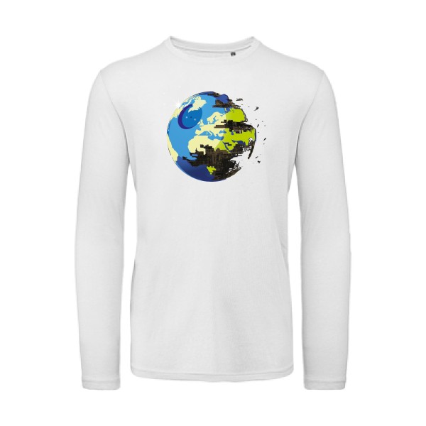 EARTH DEATH - tee shirt original Homme -B&C - T Shirt organique manches longues