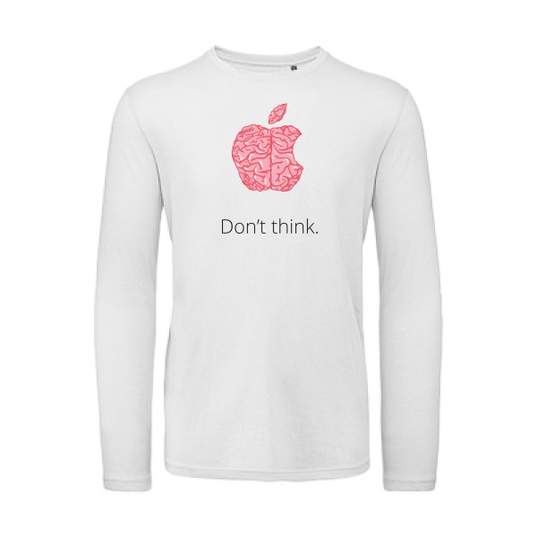 Lobotomie - T-shirt bio manches longues parodie marque Homme  -B&C - T Shirt organique manches longues - Thème original et parodie -