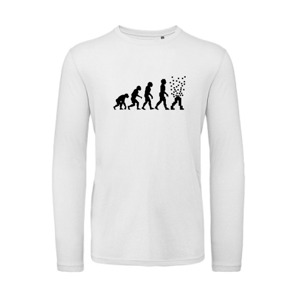 Evolution numerique Tee shirt geek-B&C - T Shirt organique manches longues