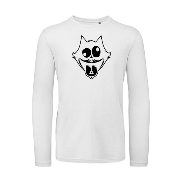Freak the cat ! - T-shirt bio manches longues - modèle B&C - T Shirt organique manches longues -thème bd et dessins animés -