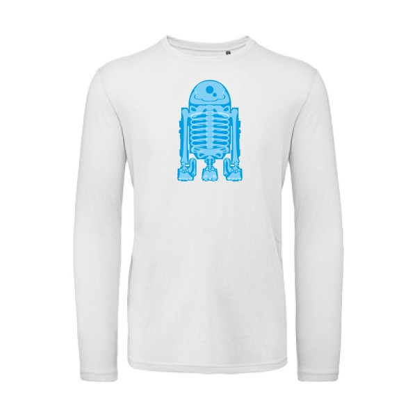 Droid Scan - T-shirt bio manches longues robot pour Homme -modèle B&C - T Shirt organique manches longues - thème science fiction-