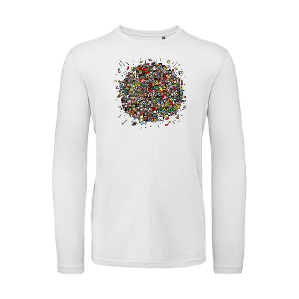 Planète Pop Culture- T-shirts originaux -modèle B&C - T Shirt organique manches longues -