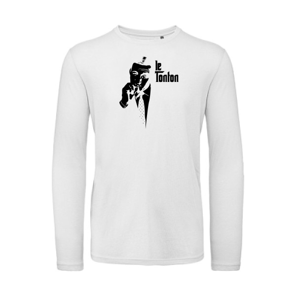 Le Tonton- t-shirt thème cinema- modèle B&C - T Shirt organique manches longues - Lino ventura -