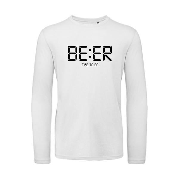 TIME TO GO T shirt biere -B&C - T Shirt organique manches longues