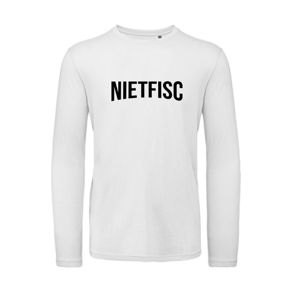 NIETFISC -  Thème tee shirt original parodie- Homme -B&C - T Shirt organique manches longues-