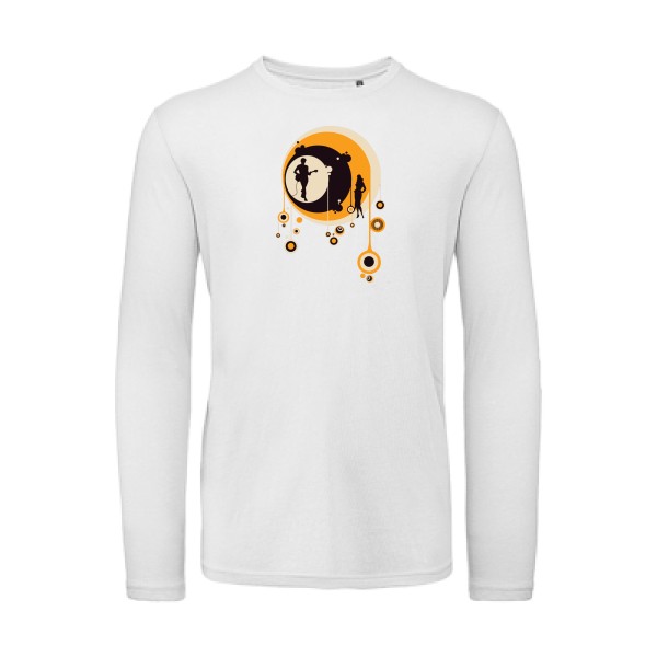 70's - Tee shirt vintage Homme - modèle B&C - T Shirt organique manches longues - thème vintage et seventies -