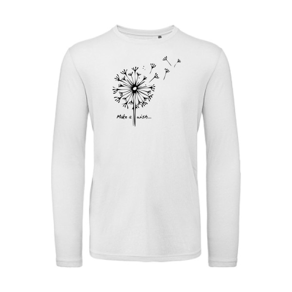 Make a wish-t shirt original - modèle B&C - T Shirt organique manches longues -