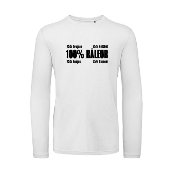 Râleur - T-shirt bio manches longues Homme original et drôle  - thème humour-B&C - T Shirt organique manches longues