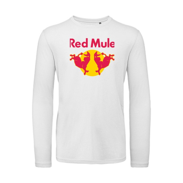 Red Mule-Tee shirt Parodie - Modèle T-shirt bio manches longues -B&C - T Shirt organique manches longues